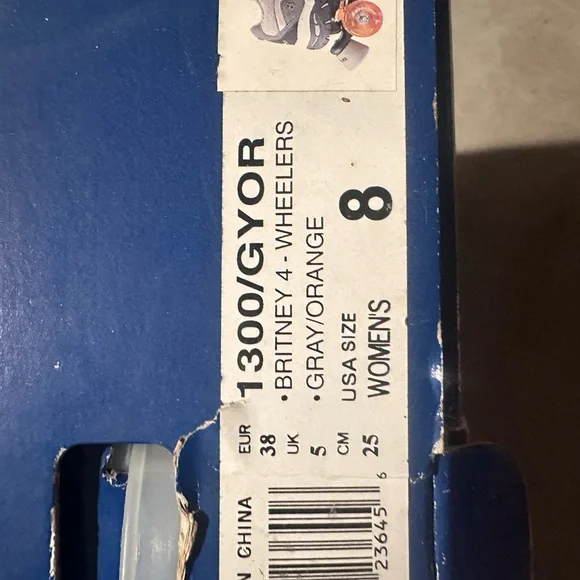 Britney 4-Wheelers Gray and Orange Roller Skates - Picture 10 of 10